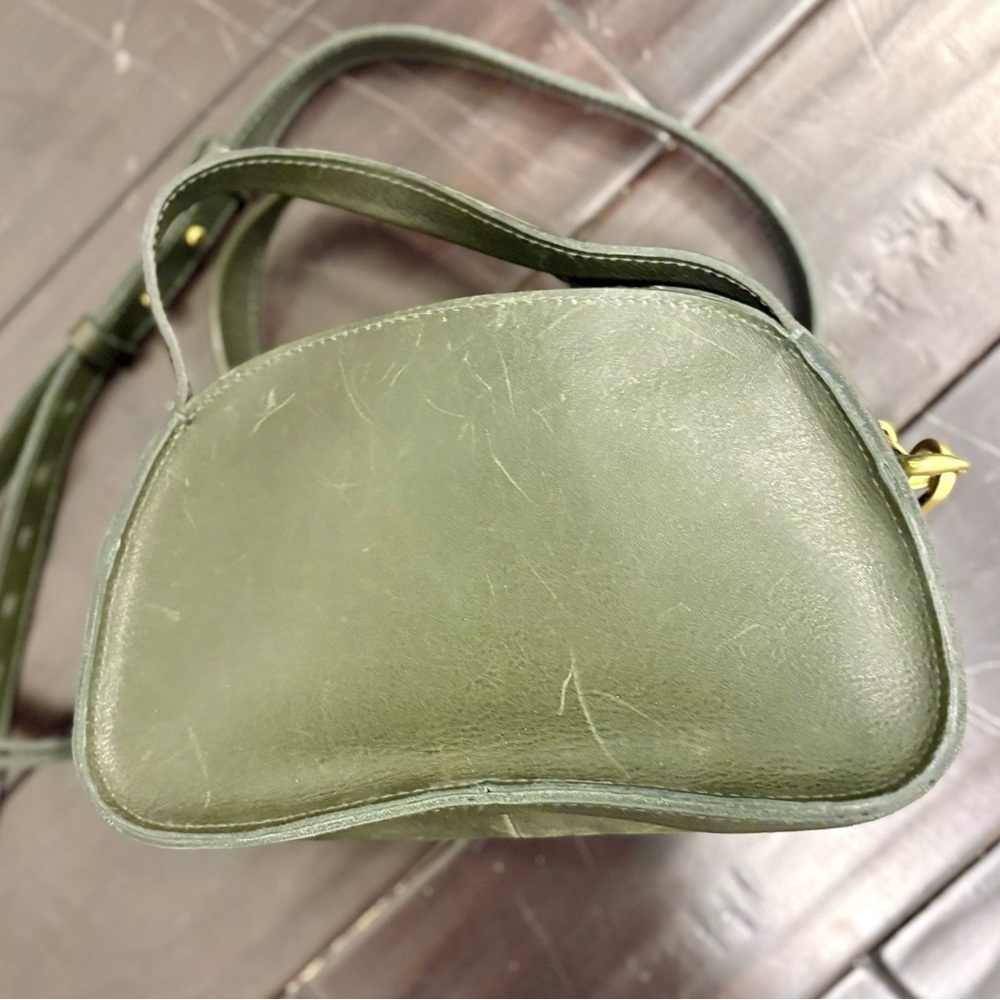 Madewell Olive Green Leather Shoulder Bag